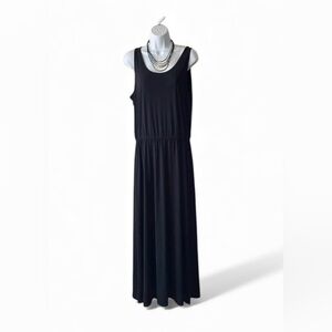 Fever Black Halter Sheath Maxi Dress Sleeveless